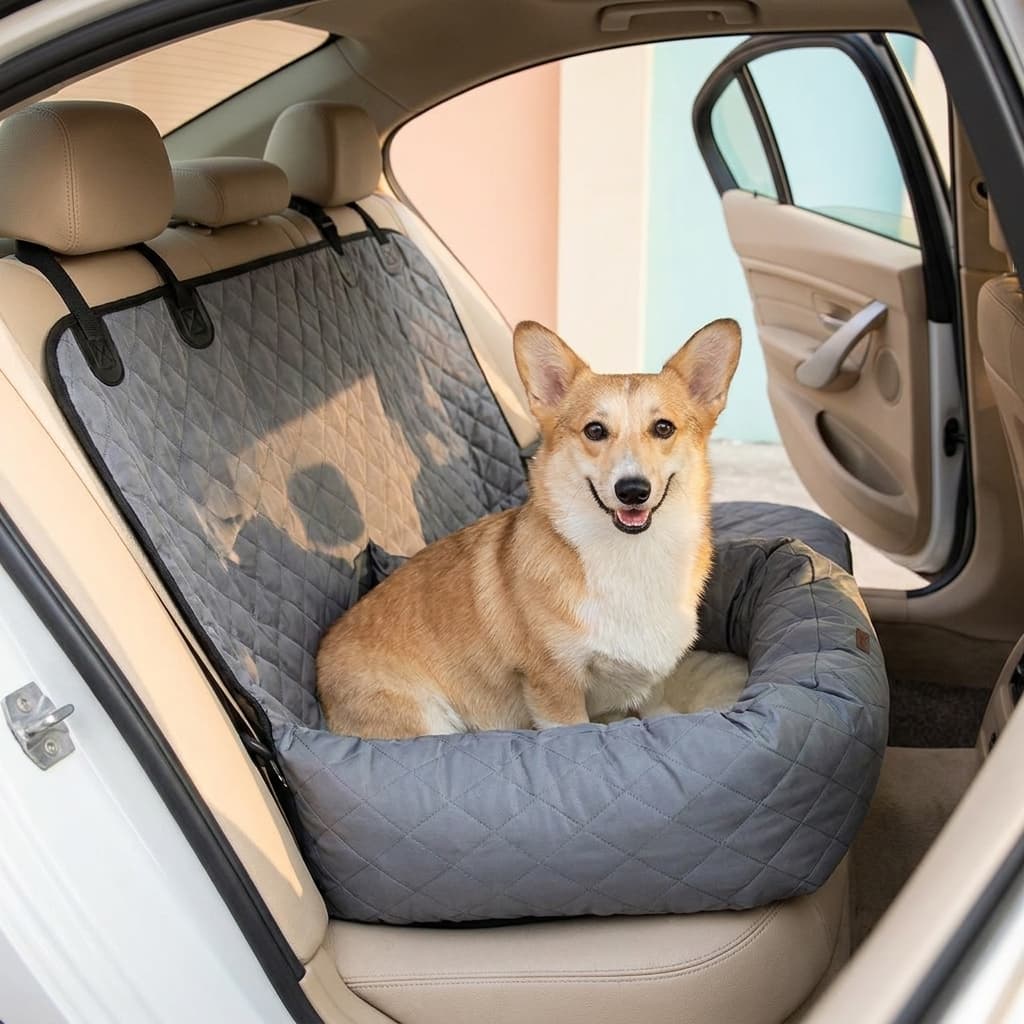 Waterproof Pet Car Bed for Front and Rear Seats | Zoomie & Co.