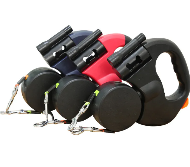 Retractable Double Dog Leash – Two 3 m (9.8 ft) Leads, One Handle | Zoomie & Co.