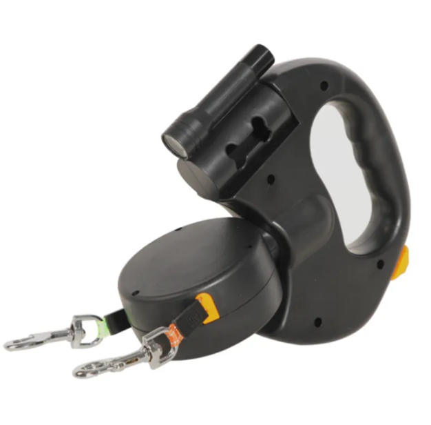 Retractable Double Dog Leash – Two 3 m (9.8 ft) Leads, One Handle | Zoomie & Co.