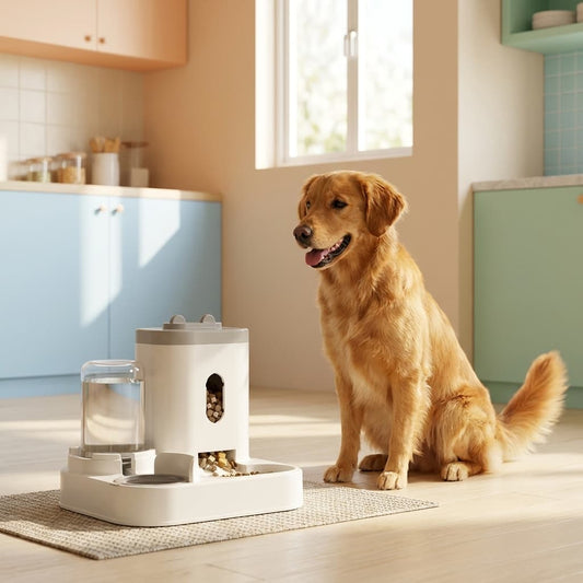 Automatic Pet Feeder and Water Bowl for Dogs and Cats | Zoomie & Co.